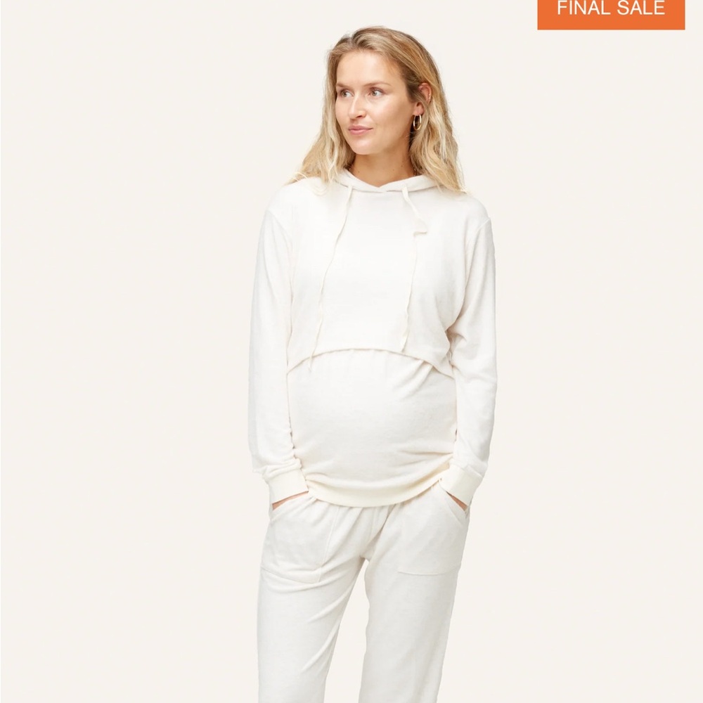 Women's Cream Hoodie - Maternity/Nursing